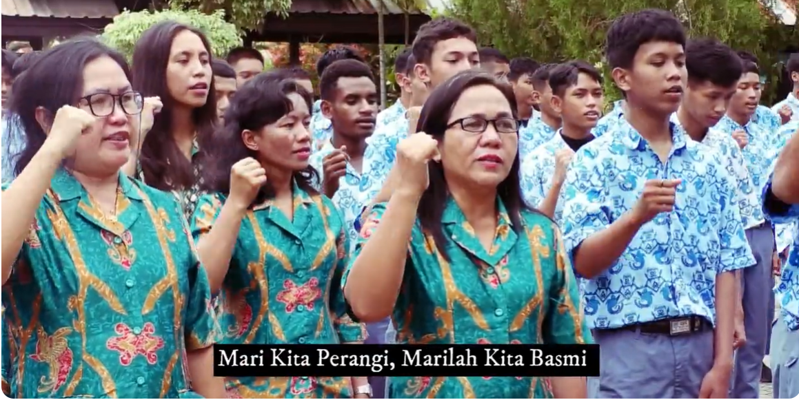 MARS BNN SMK NEGERI 5 JAYAPURA | Gema Anti Narkotika untuk memecahkan rekor muri